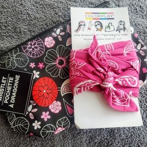 Colorplay Versatile Square Scarf & Wristlet